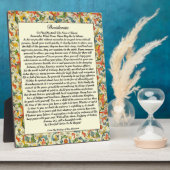 Classic Desiderata Florentine Fotoplatte (Seite)