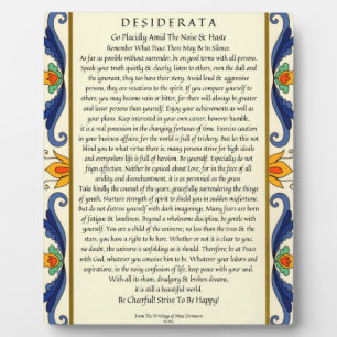 Classic Desiderata with Flourish Fotoplatte