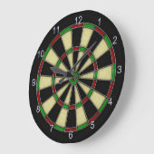 Classic Design, Darts, Dart Games Große Wanduhr (Winkel)