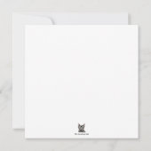 Classic Devon Rex Cat Chalk Zeichn Note Card Mitteilungskarte (Rückseite)