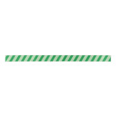 Classic Diagonal Striped Light Green and Green  Satinband (Vorderseite)