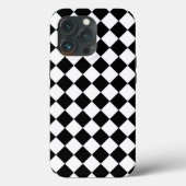 Classic Diamond Black and White Schachbretts Case-Mate iPhone Hülle (Rückseite)