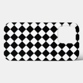 Classic Diamond Black and White Schachbretts Case-Mate iPhone Hülle (Rückseite (Horizontal))