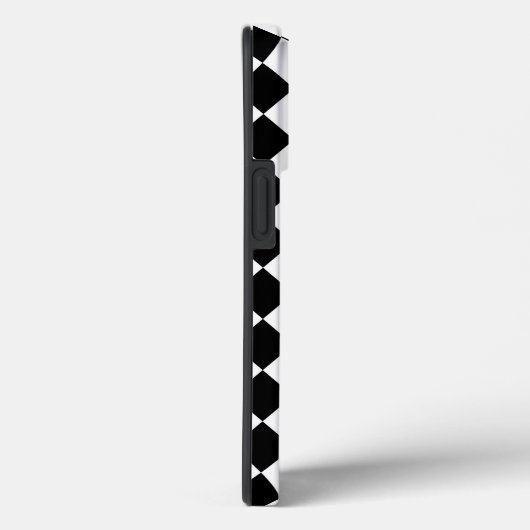 Classic Diamond Black and White Schachbretts Case-Mate iPhone Hülle (Rückseite / Rechts)