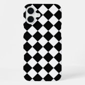 Classic Diamond Black and White Schachbretts iPhone Hülle (Rückseite)