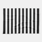 Classic dick Modernes Schwarz & Weiß gestreift Geschirrtuch (Horizontal)