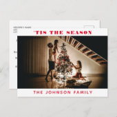 Classic 'Dies ist die Jahreszeit Foto Rote Weihnac Postkarte (Vorne/Hinten)