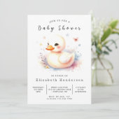 Classic Digital Duck Baby Shower Einladung (Stehend Vorderseite)