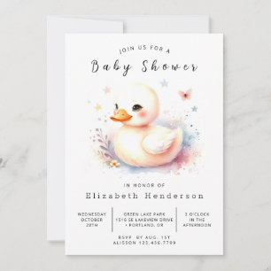 Classic Digital Duck Baby Shower Einladung