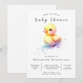 Classic Digital Duck Baby Shower Einladung (Vorne/Hinten)