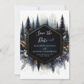 Classic Digital Enchanted Forest Wedding Save The Date (Vorderseite)