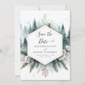 Classic Digital Mountain Wedding Save The Date (Vorderseite)