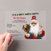Classic Dirty Santa Gift Exchange Acryleinladungen (Insitu (Handheld))