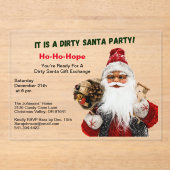 Classic Dirty Santa Gift Exchange Acryleinladungen (Vorderseite)