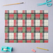 Classic distressed green and red plaid seidenpapier (Basteln)