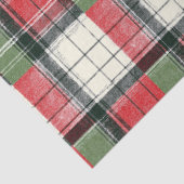 Classic distressed green and red plaid seidenpapier (Detail)