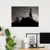 Classic Domed Saucer Poster (Heimbüro)