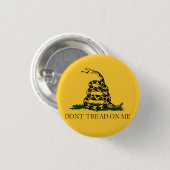Classic Don't Tread on Me, Gadsden Flag Tee Party Button (Vorne & Hinten)