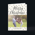 Classic Dots Weihnachtsfotokarten Feiertagskarte<br><div class="desc">Design © Berry Berry Sweet. Besuchen Sie unseren Design-Showroom unter WWW.BERRYBERRYSWEET.COM</div>