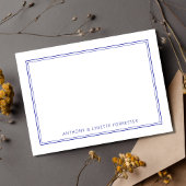 Classic Double Border Admiral Blue Mitteilungskarte