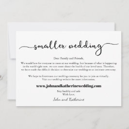 Classic Downsize Smaller Wedding Announcement