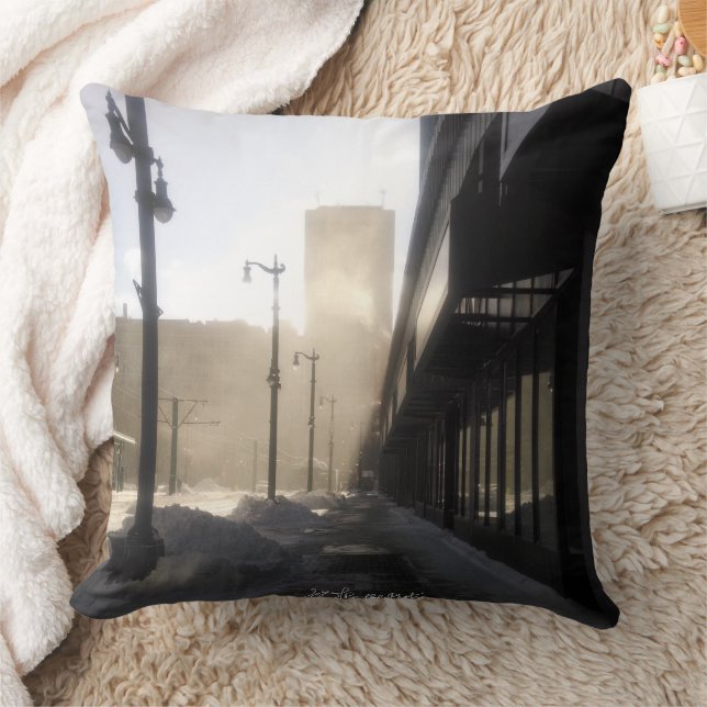 Classic Downtown Snowy Wind Tunnel Kissen (Decke)
