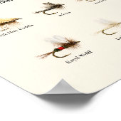 Classic Dry Fly Patterns Art Print – 8 Patterns Poster (Ecke)