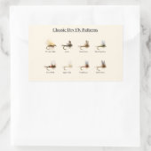 Classic Dry Fly Patterns Sticker – 8 Patterns (Tasche)