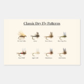 Classic Dry Fly Patterns Sticker – 8 Patterns (Vorderseite)