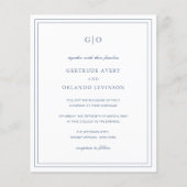 Classic Dusty Blue Budget Einladung (Vorderseite)