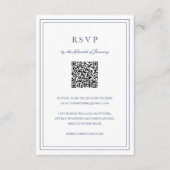 Classic Dusty Blue Elegante Wedding RSVP Karte (Vorderseite)