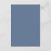 Classic Dusty Blue Elegante Wedding RSVP Karte (Rückseite)