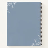 Classic Dusty Blue Floral Wappen Monogramm Rezept Notizblock (Rückseite)