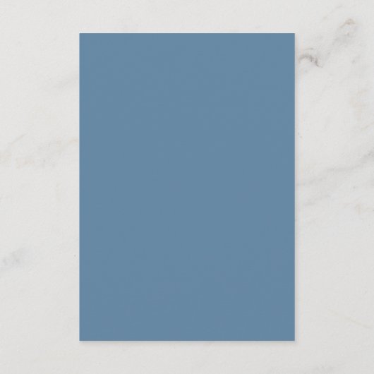 Classic Dusty Blue Minimalist Wedding QR Code RSVP Karte (Rückseite)