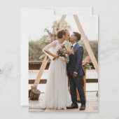 Classic Dusty Blue Monogram Foto Wedding Einladung (Rückseite)