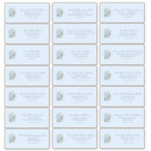 Classic Dusty Blue Wedding Guest Address Labels (Vorderseite)