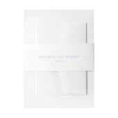 Classic Dusty Blue Wedding Invitation Bly Band (Vorderseite Beispiel)