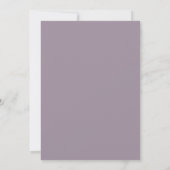 Classic Dusty Lilac Elegant Wedding Einladung (Rückseite)