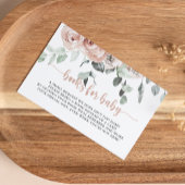 Classic Dusty Pink Rose Baby Shower Buy Request Begleitkarte