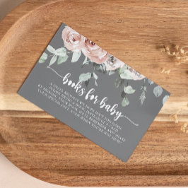Classic Dusty Pink Rose Baby Shower Buy Request Begleitkarte