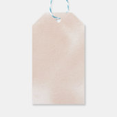 Classic Dusty Pink Rose Bloral Wedding Willkommen Geschenkanhänger (Rückseite)