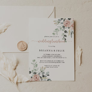 Classic Dusty Pink Rose Blumenzwiebeln Einladung