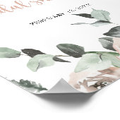 Classic Dusty Pink Rose Brautparty Willkommen Poster (Ecke)