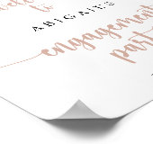 Classic Dusty Pink Rose Engagement Party Willkomme Poster (Ecke)