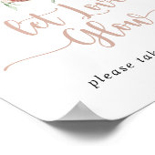 Classic Dusty Pink Rose Floral Gelassen Liebe Glow Poster (Ecke)