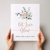 Classic Dusty Pink Rose Floral Gelassen Liebe Glow Poster