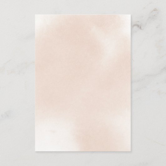 Classic Dusty Pink Rose Floral Hotel Begleitkarte (Rückseite)