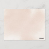 Classic Dusty Pink Rose Floral Wedding Advice Card Postkarte (Rückseite)