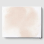 Classic Dusty Pink Rose Floral Wedding Gästebuch (Rückseite)