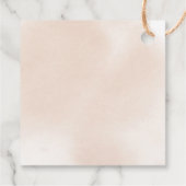 Classic Dusty Pink Rose Floral Wedding Geschenkanhänger (Rückseite)